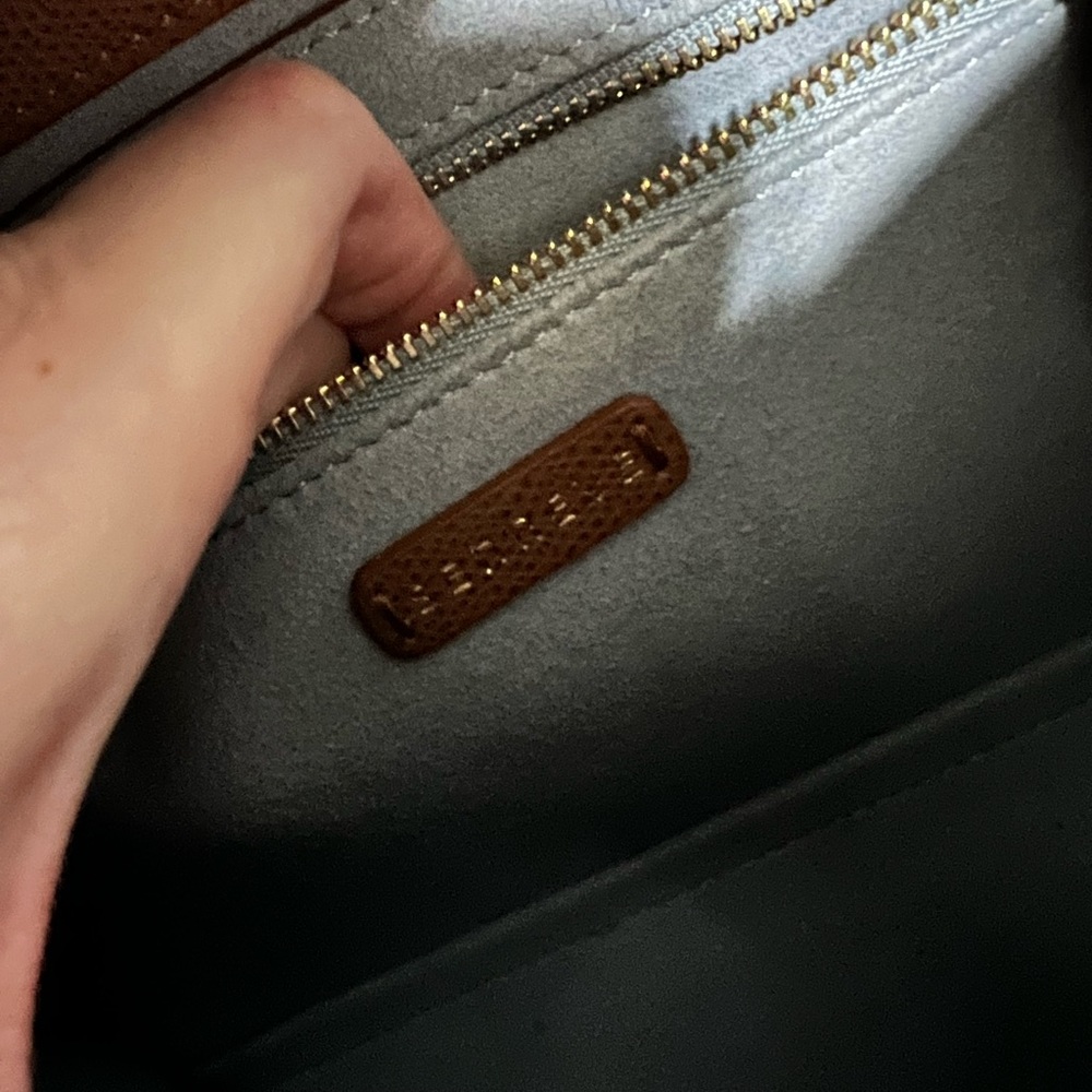 Senreve Aria Belt Bag with Gold Chain Pebbled Leather - Picture 7 of 7